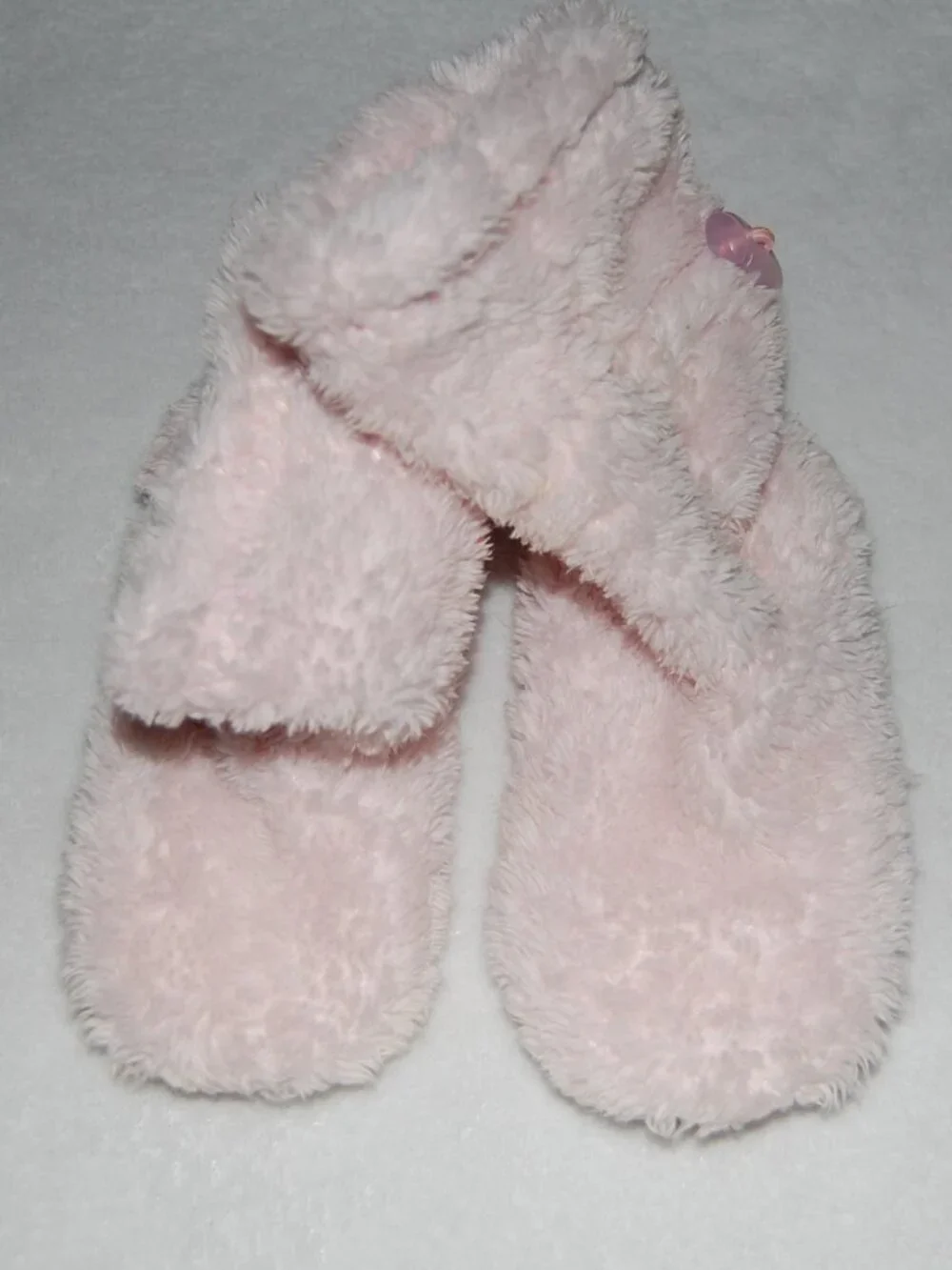 Baby Gap Pink Slipper Boots with Poms, Size 9T/10T (6.5
